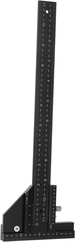 30cm Holzbearbeitung T Lineal aus Aluminiumlegierung mit 0,05mm Präzision und integrierter Verriegelung für Werkstatt He...