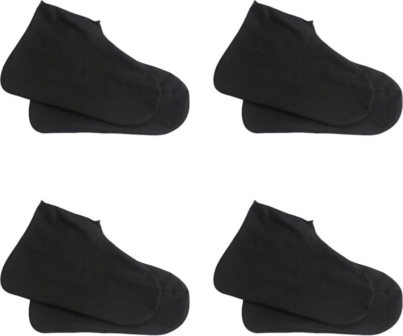 Wasserdichte Überschuhe, 4 Paar (2 kleine + 2 große Größen) Schwarze wasserdichte Überschuhe, wasserdichter Gummi, rutsc...