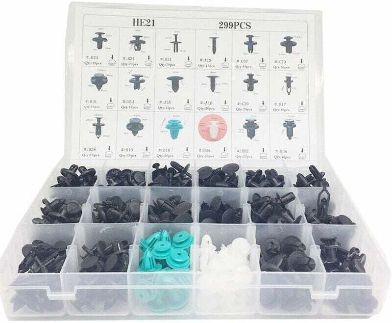 299 stücke Universal Auto Auto Kunststoff Nieten Stoßstange Trim Clips Tür Panels mit Lagerung Box