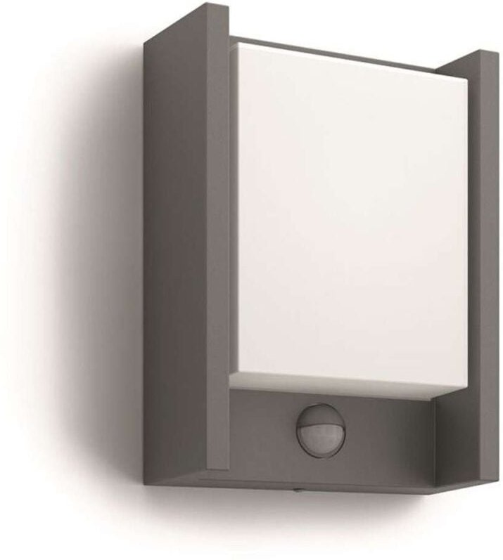Thumbnail - MyGarden - LED-Wandleuchte für den Außenbereich 17x22 cm, 4000 k, 6 w, mit Sensor, Anthrazit 915005193902 - Philips