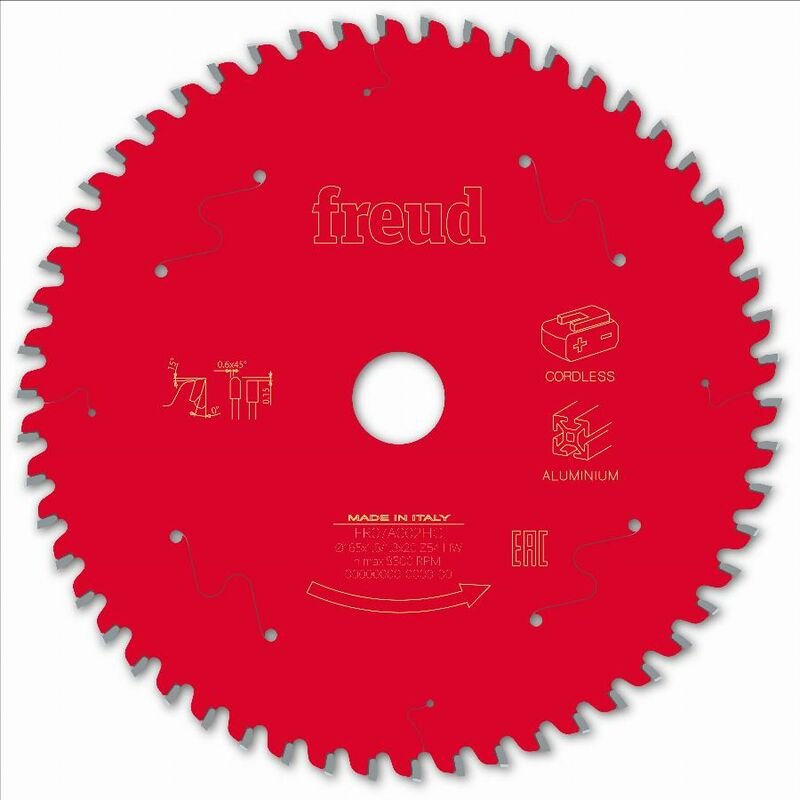 Sägeblatt für Akku-Handkreissäge Freud 165 1,8/1,3 AL20 Z54 tp 0° - F03FS10086 -FR07A002HC