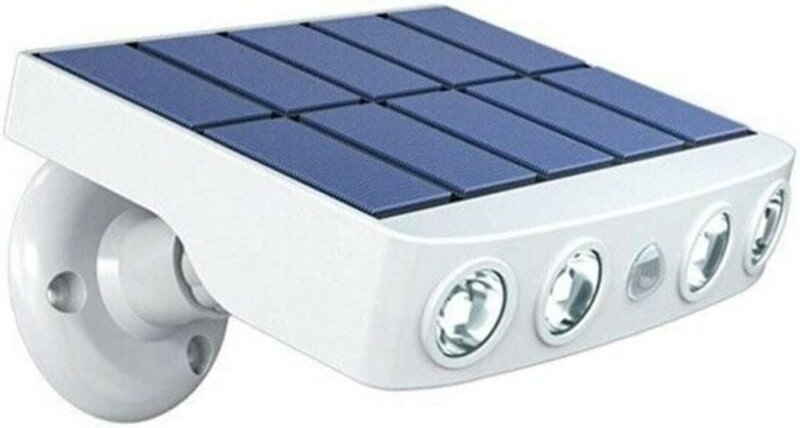 Wasserdichte, verstellbare Solarlampe für den Außenbereich mit Bewegungsmelder, hochwertiges Schnellladepanel, 4 kaltwei...