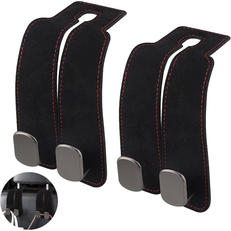 2er-Pack Auto-Kopfstützenhaken, multifunktionale Autositz-Rückenhaken, Auto-Rücksitz-Kopfstützenhaken, Auto-Innenausstat...