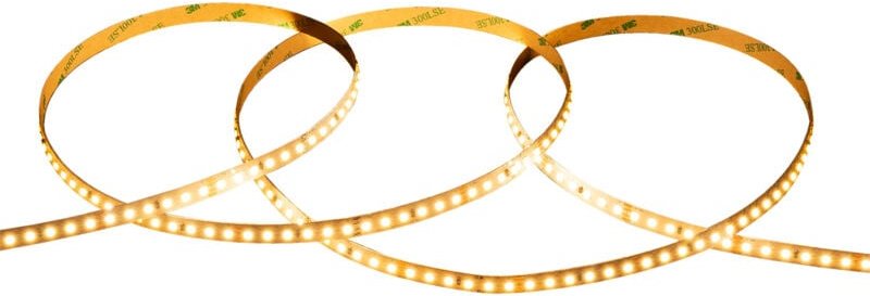 LED-Streifenrolle 24V smd 120 LED/m 20m für große Längen 10W/m 1250lm/m Breite 10mm Schnitt 5cm IP20 2700K Warmweiß