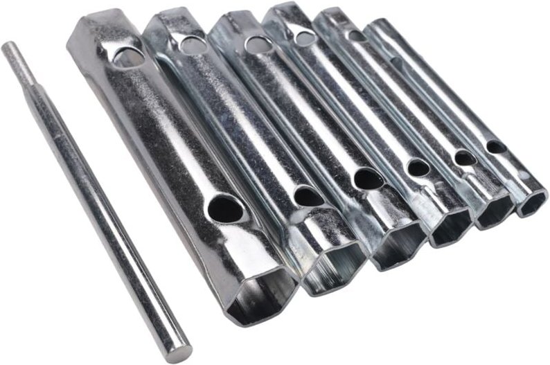 6 Stücke 8-19Mm Metric Rohr Kasten Schlüssel Set Bar Zünd Kerzen Stahl Doppel Seitige Für Automotive Plumb Reparatur