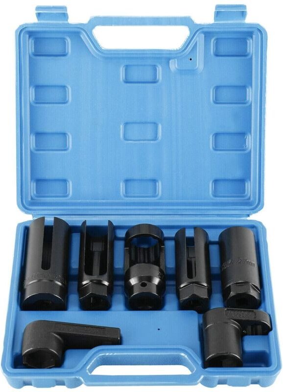 7-teiliger Lambda-Sonden-Steckschlüssel, 22 mm Lambda-Sondenschlüssel, Lambda-Sonden-Entferner-Steckschlüssel,