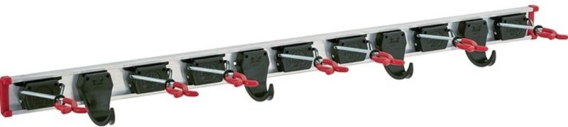 Gerätehalter Länge Führungsschiene 1000 mm Haken 4 Halter 7 Aluminium