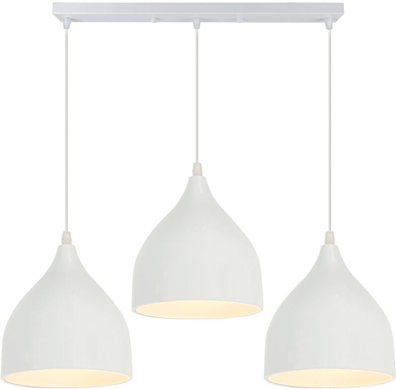 3 Flammige Pendelleuchte Retro Hängelampe Stahl und Holz Kronleuchter Wohnzimmer Küche Esszimmer