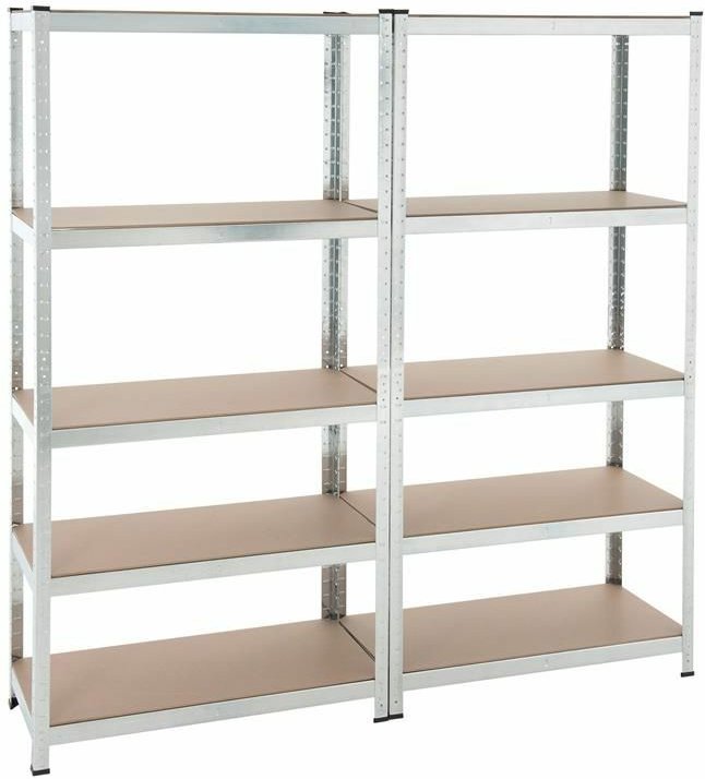 Steckregal Werkstattregal Kellerregal Schwerlastregal Metallregal Lagerregal Verzinkt / 2x 180x90x40cm 350kg