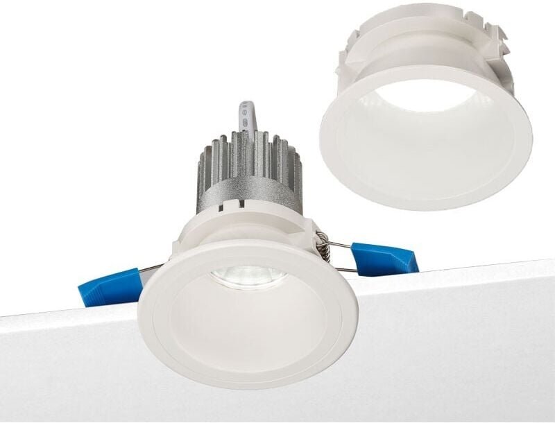Nobile - 8.5W 4000K doppelt gerahmter runder LED-Einbaustrahler Weiß D1R/40/4K/W