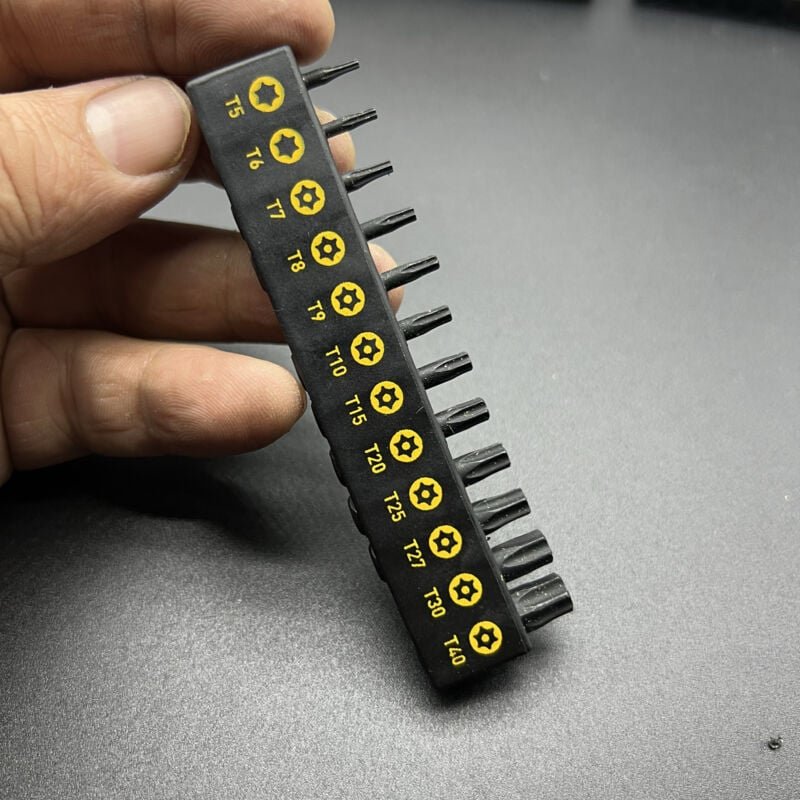 12-teiliger manipulationssicherer Torx-Sternbit-Steckschlüsselsatz, Sicherheitsgröße T5, T6, T7, T8, T9, T10, T15, T20, ...