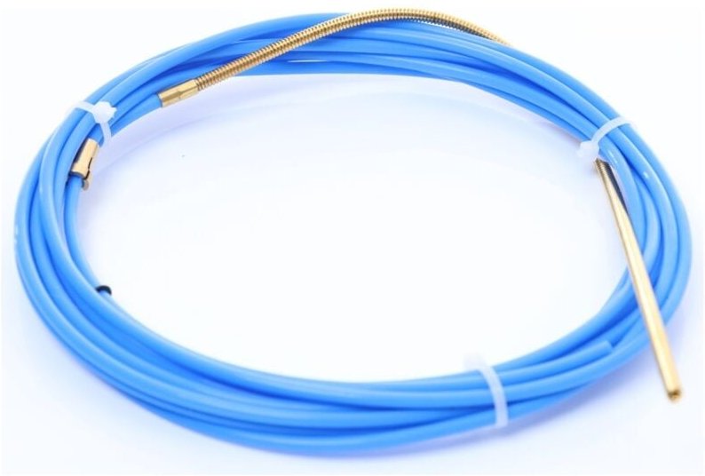 ELMAG PTFE-Seele 4,5 m blau, f. Alu-, Edelstahl u. Miglötdraht Ø 0,6 - 1,0 mm, mit Führungsspirale, Haltenippel & O-Ring