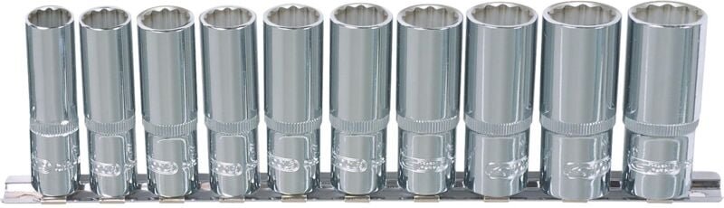 1/4' CHROMEplus 12-kant-Stecknuss-Satz, lang, 10-tlg 4-13mm