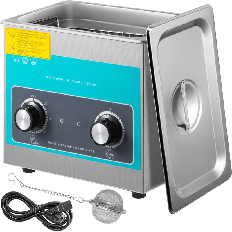 Thumbnail - Vevor 3L Knob Control Digital Ultraschall Reiniger 40kHz Ultrasonic Cleaner Edelstahl, 24 x 14 x 10 cm Schmuck Reinigung...