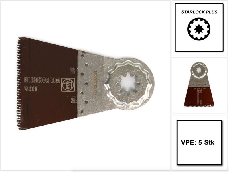 E-Cut Precision BIM-Sägeblatt StarLockPlus 50 x 65 mm 5 Stk - Fein