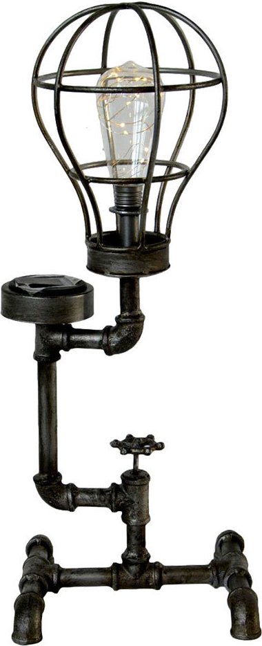 Led Solar Lampe Garten Weg Beleuchtung Wasser Rohr Design Industrie Stil Steh Leuchte