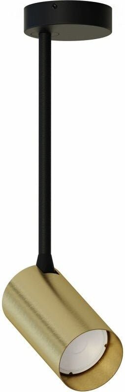 Licht-erlebnisse - Deckenleuchte Messing Schwarz GU10 h: 31 cm schwenkbar Wohnzimmer Deckenlampe Spot