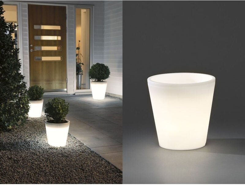 Konstsmide - Beleuchteter Pflanzkübel Outdoor led Blumentopf ø 28cm Terrassenbeleuchtung