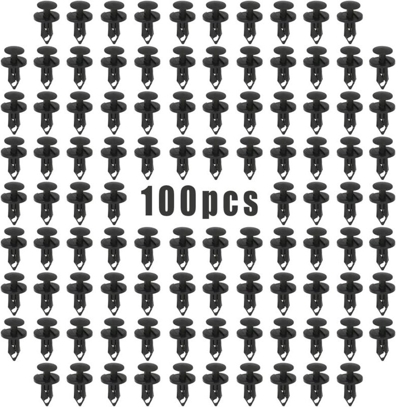 100 Stück Auto-Kunststoff-Nietclips, Universal-Stoßstangenclips, Kunststoff-Nietverschluss, Kunststoff-Nietclips, Auto-K...