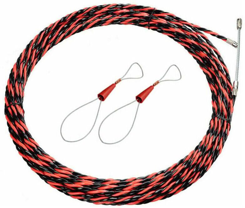 50 m langes Elektriker-Einziehband – 5 mm Durchmesser – Einziehbares Einziehband für elektrische Kabel und Verlängerunge...