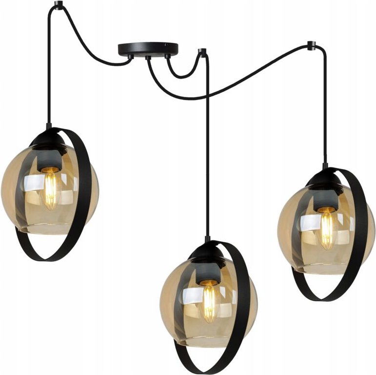 Moderne Glasring-Spinnen-Hängelampe