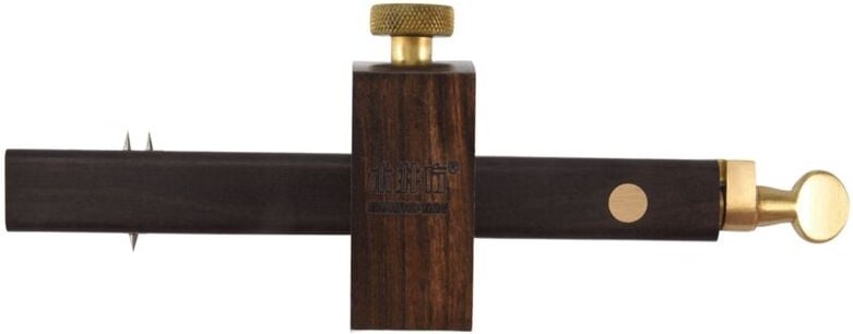 Einstecklehre, Markierungswerkzeug für die Holzbearbeitung 6,4--Einstecklehre Aus Ebenholz, Messingschrauben-Schiebemark...