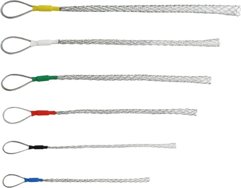 6er-Pack 4-25 mm rutschfestes Kabel-Traktionssocken-Set aus verzinktem Stahl für Kabel-Lassos