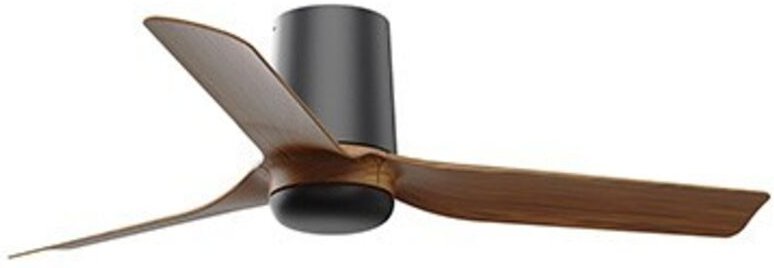 Mini punt tub s Ventilator ohne Beleuchtung schwarz/dunkles Holz