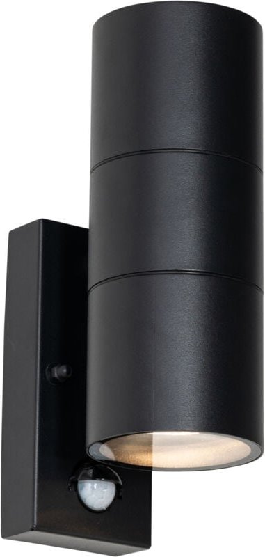 Außenwandleuchte schwarz 2-flammig AR70 mit Bewegungssensor - Duo