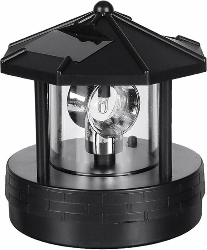 360 Grad drehbarer LED-Solar-Leuchtturm, LED-Solarlampe, wasserdichter Leuchtturm für die Gartenhof-Dekoration