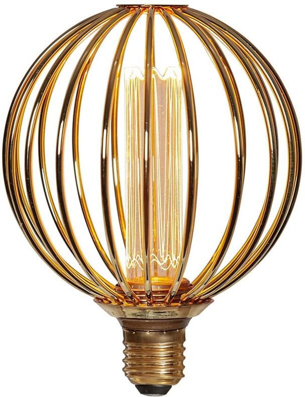 Star Trading - LED-Leuchtmittel ,Decoled Metal', gold, E27, 4,3W, 180lm, 3-Step-Dimmer, warmweiß