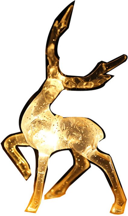 Crediri Hirsch-Lichterketten, Festivallichter, Sikahirsch-LED-Solar-Nachtlicht, Weihnachtsfeier-Dekorationslichter, Elch...
