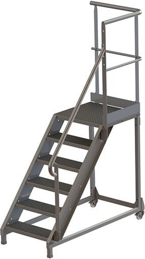 Stahlplattform mit 2 Stufen - max. Arbeitshöhe 2,40 m - PL600ACIER240-GCD