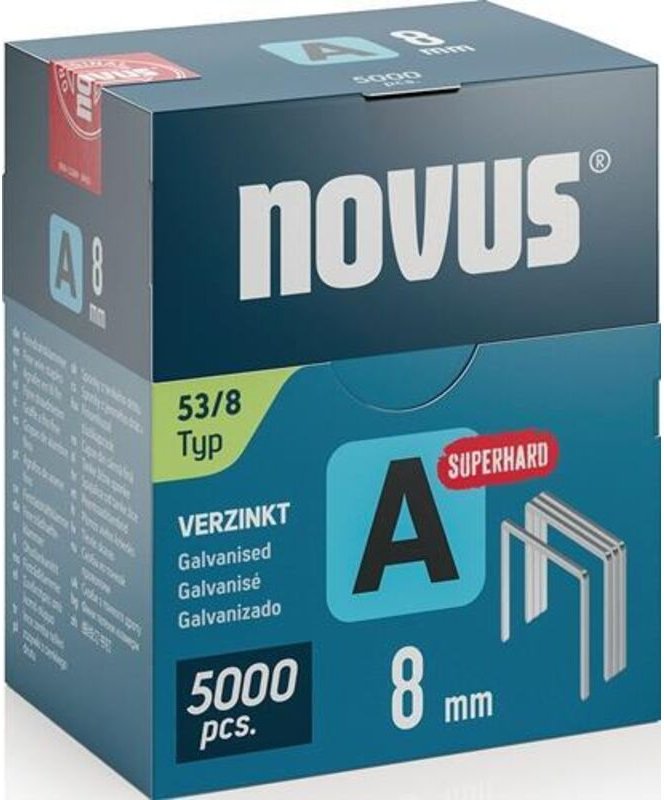 Novus - Feindrahtklammer a Typ 53 Klammerbreite 11,3 mm 8 mm 0,75 mm superhart