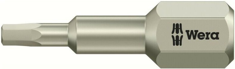 3840/1 ts 6KT-Bits, Edelstahl, Schlüsselweite (zöllig) 3/32', Länge 25 mm 10 Stk - Wera