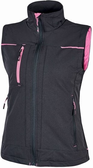Ärmelloser Arbeitsschutzweste SATURN Damen - Grau/Fuchsia L