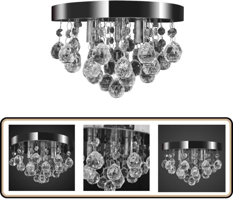 Vidaxl - Kronleuchter Deckenleuchte Kristall Design Lüster Chrom - Kristalldecke - Kronleuchter - Deckenleuchte - Luster...