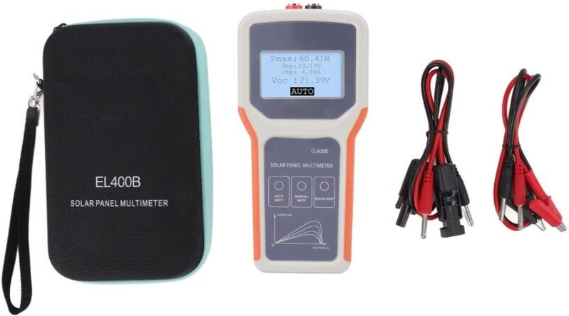 Fitags - Solarmodul-Multimeter Digitaler Solarleistungsmesser Verbesserter LCD-Solar-PV-Panel-MPPT-Tester für Photovolta...