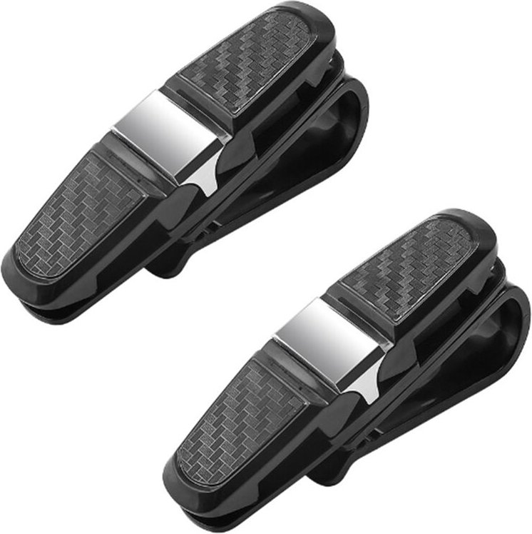 Tlily - 2 StüCk Auto-Brillenclip, Brillenhalter für Auto-Sonnenblende, Sonnenbrillen-Brillenhalterung mit Ticketkarten-C...