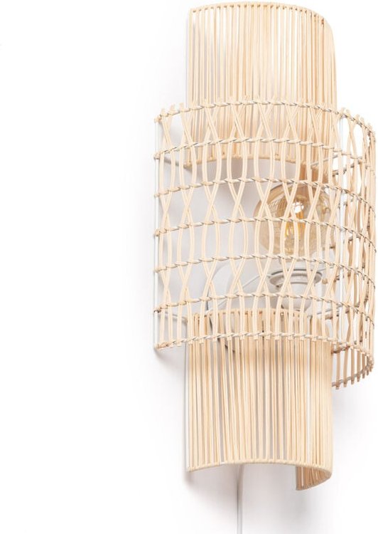 Wandleuchte geflochtenes Papier Masego l Iluzzia Natürlich