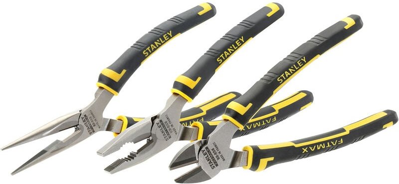 Stanley - 4-84-488 Fatmax Universalzangen-Set mit halbrunden Zangen, 3-teilig