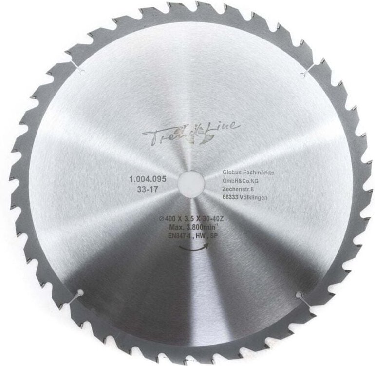 Trendline - HM-Kreissägeblatt 400 mm Bohrung 30 mm, 40 Zähne