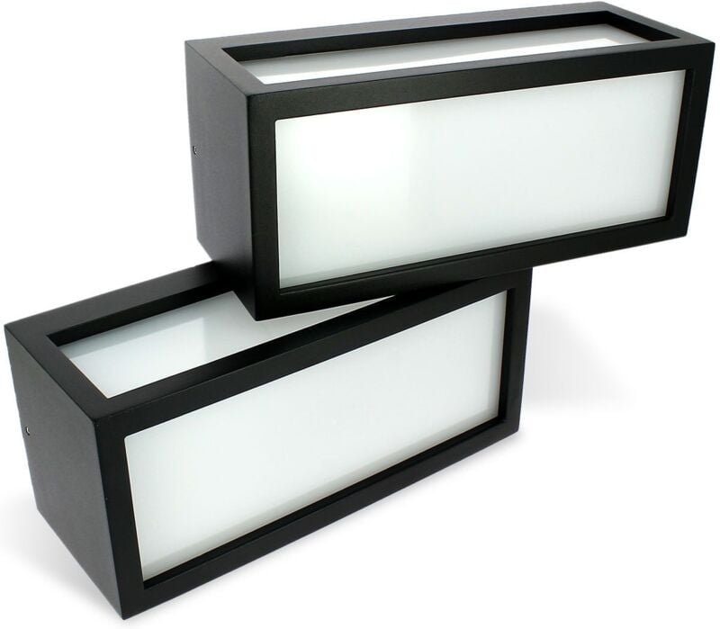 Thumbnail - Arum Lighting - Set mit 2 Außenwandleuchten newport E27 Schwarz