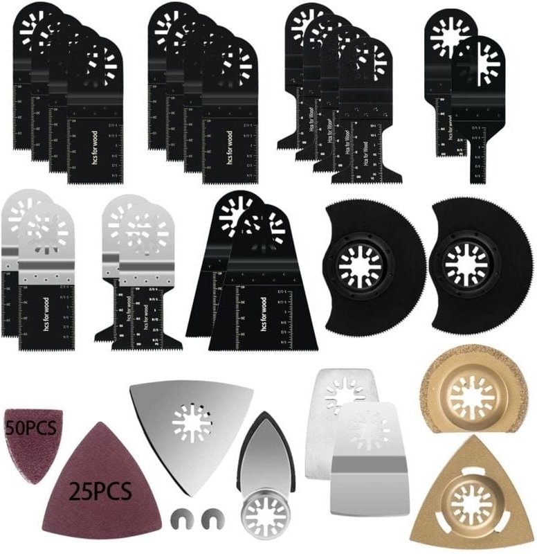 Oszillierendes Sägeblatt, 105-teiliges Multifunktionswerkzeugblatt, Sägeblatt-Zubehörset, universelle oszillierende Mult...