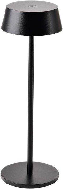 Thumbnail - V-tac - 2W schwarze wiederaufladbare LED-Tischlampe, Touch-dimmbar, Warmweiß, IP54