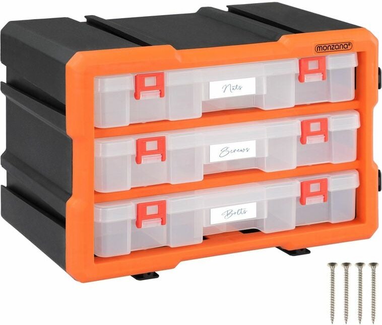 Kleinteilemagazin Sortimentskasten erweiterbar verschiedene Größen Sortierbox für Kleinteile Aufbewahrungsbox 36 Fächer ...