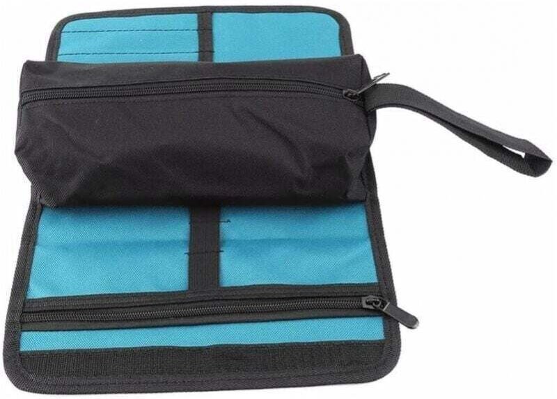 Werkzeugtasche, aufrollbare Werkzeugtasche aus Segeltuch, leere Werkzeugtasche, Werkzeugtasche mit Reißverschluss und Au...