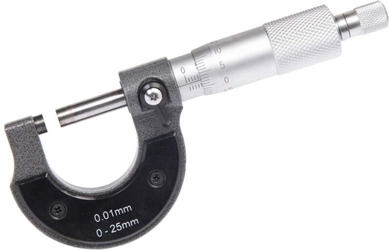 Beijiyi - Außenmikrometer 0-25 mm, 0,01 mm Auflösung (metrisch)