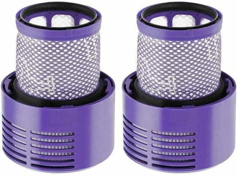 Lot De 2 Filtre Lavable Pour Aspirateur Dyson Série V10 Sv12 Avec Une Brosse De Nettoyage Et Chiffon, Filtre De Rechange...