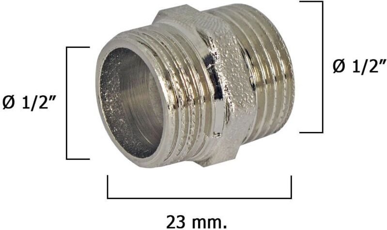Doppelte Chromkupplungen 1/2'